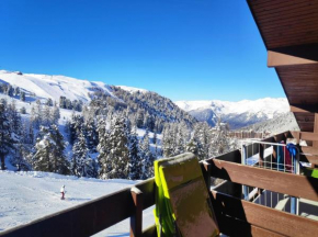 Appartement 4-6p Belle Plagne, skis aux pieds, vue montagne, ensoleillé
